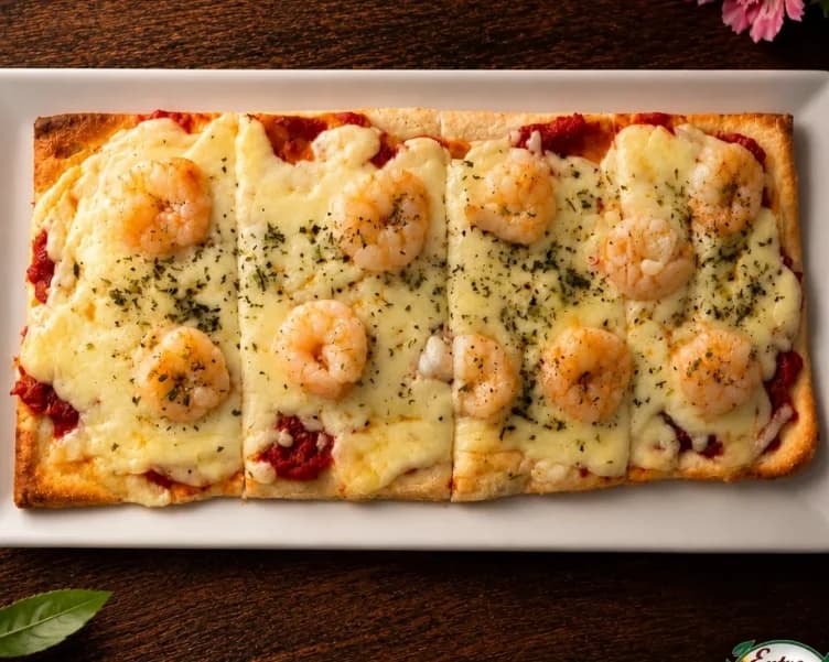 Pizza de camarones
