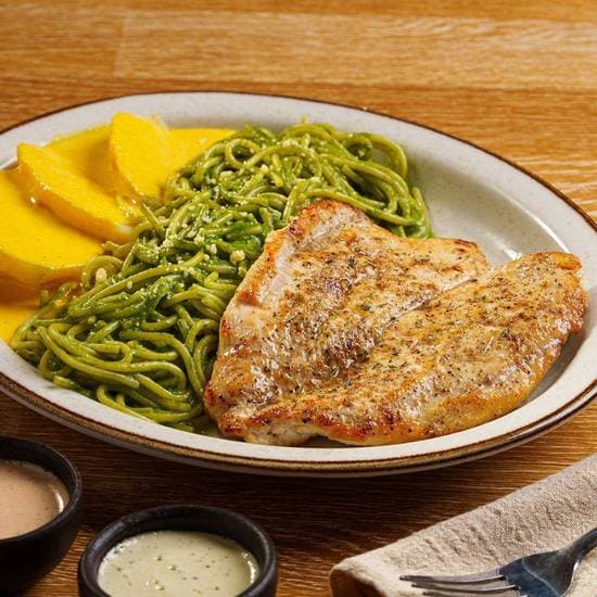 Plancha con pesto